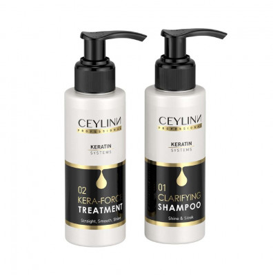 Набор для ухода за волосами CEYLINN с кератином, 1000 мл х 2 шт.