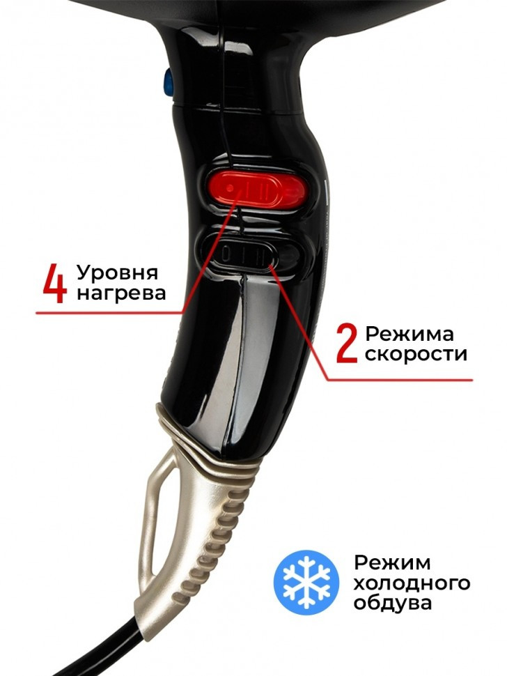 Фен ETI Eco Turbo 3900 Xtrapower 2500 ватт, черный