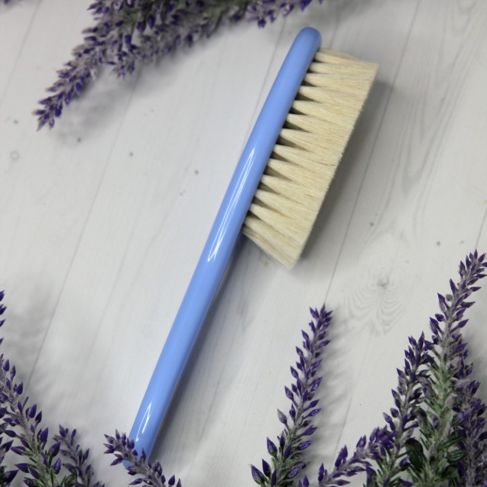Щетка Keller детская с натуральной щетиной, голубая