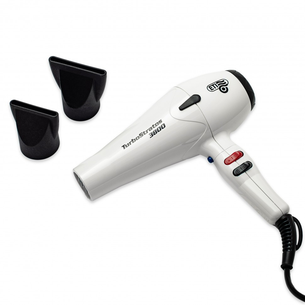 Фен ETI Turbo Stratos 3800, 2400 ватт, белый