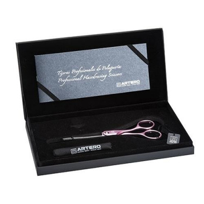 Ножницы филировочные Artero Symetric розовые 5.5