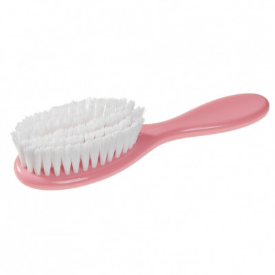 Щетка Keller детская с нейлоновой щетиной, розовая