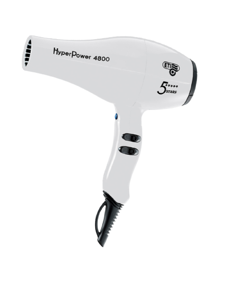 Фен ETI Hyper Power 4800, 2600 ватт, белый