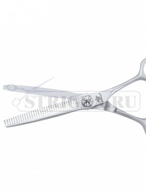 Ножницы Feitun филировочные 6", 32 прямых зубца, 2 упора, винт