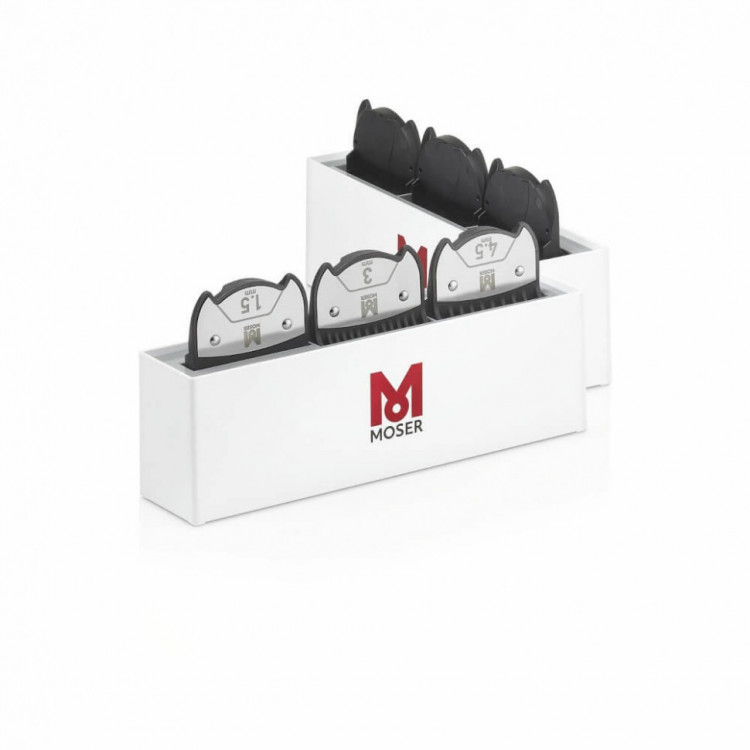 Набор магнитных насадок Moser 1.5/3/4,5/6/9/12 на машинки 1400, 1230, Genio Plus, ChromStyle, Beretto