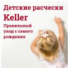Набор детских расчесок Keller, голубой