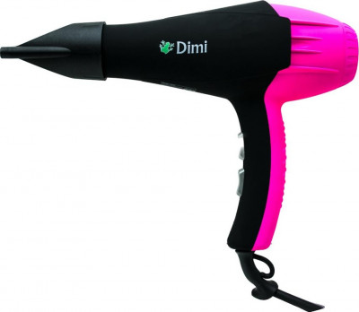 Профессиональный фен Dimi 9200 с ионизатором, цвет черный/розовый