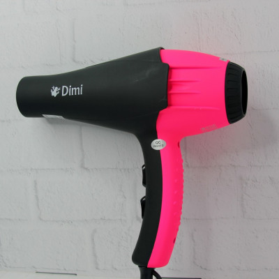 Профессиональный фен Dimi 9200 с ионизатором, цвет черный/розовый