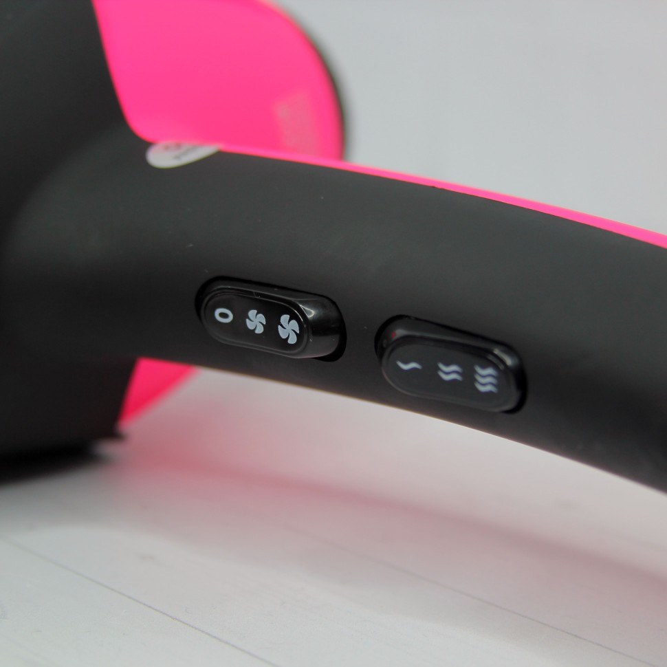 Профессиональный фен Dimi 9200 с ионизатором, цвет черный/розовый