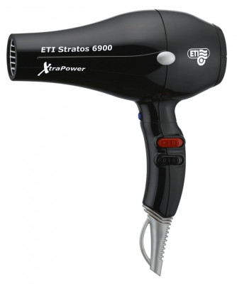 Фен ETI Stratos 6900 Xtrapower IONIC 2500 ватт, черный