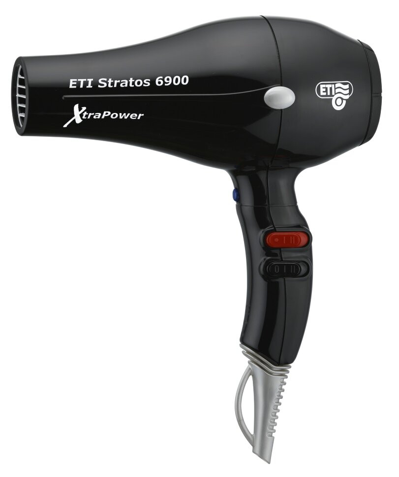 Фен ETI Stratos 6900 Xtrapower IONIC 2500 ватт, черный