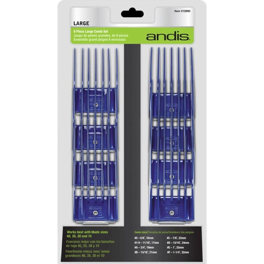 Набор пластиковых насадок Andis стандарта A5, 8 шт.