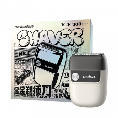 Электробритва Coobo CB-T2 с одинарной бритвенной сеткой и лезвием, белая