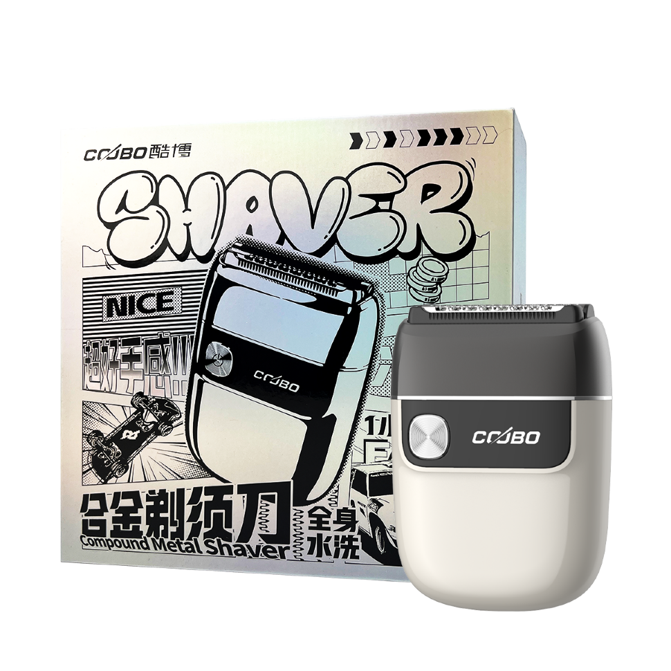 Электробритва Coobo CB-T2 с одинарной бритвенной сеткой и лезвием, белая