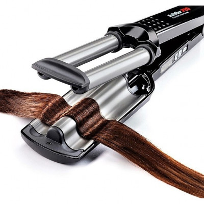 Плойка тройная BaBylissPRO BAB2369TTE с терморегулятором, титан+турмалин, 19 мм