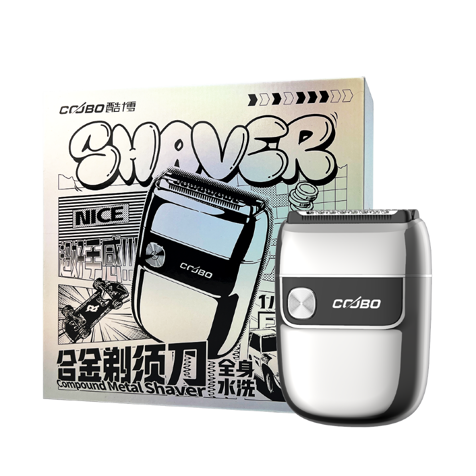 Электробритва Coobo CB-T2 с одинарной бритвенной сеткой и лезвием, серебристая